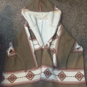 Large RVCA Indian Poncho Sweater