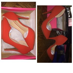 Hot orange/red heels