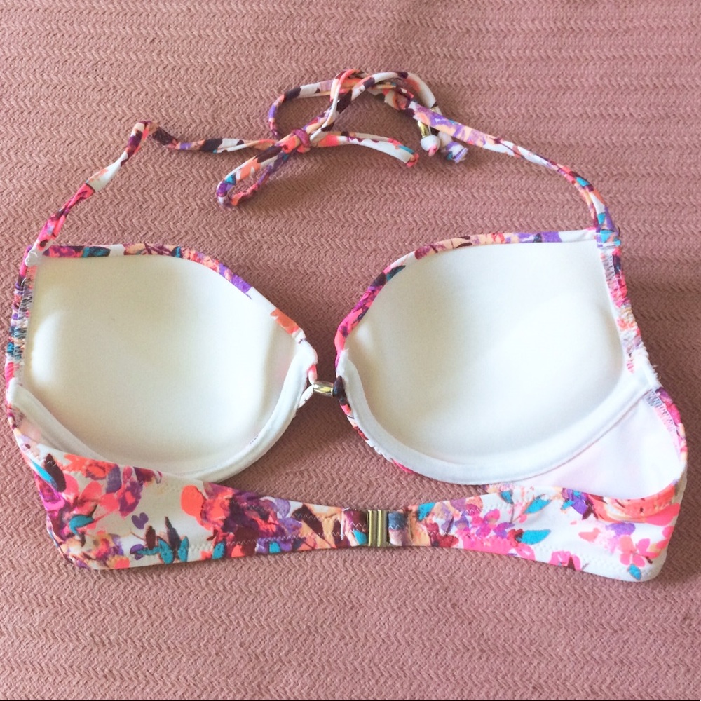 NWOT floral push-up swim top - Picture 4 of 4