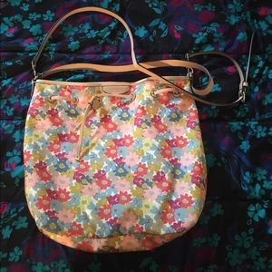 Large Floral Coach Purse!