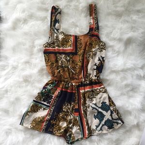 fall transition printed romper