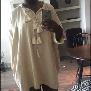 H&M Spring 2014 Cream Tunic w/ Tassels