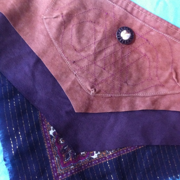 Wrap around suede pocket belt skirt - Picture 4 of 4