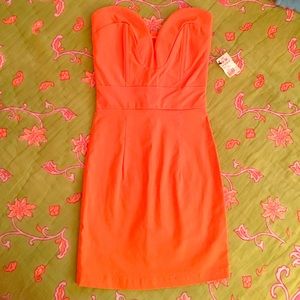 Price Drop!Orange Sweetheart Strapless Akira Dress