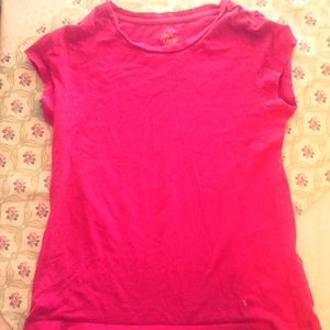 A hot pink tee