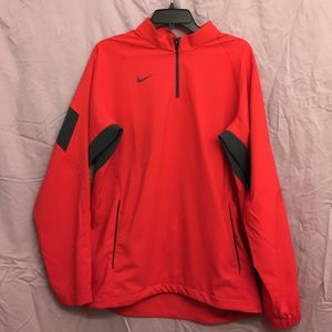 Men's Red Nike 1/2 Zip Pull Over