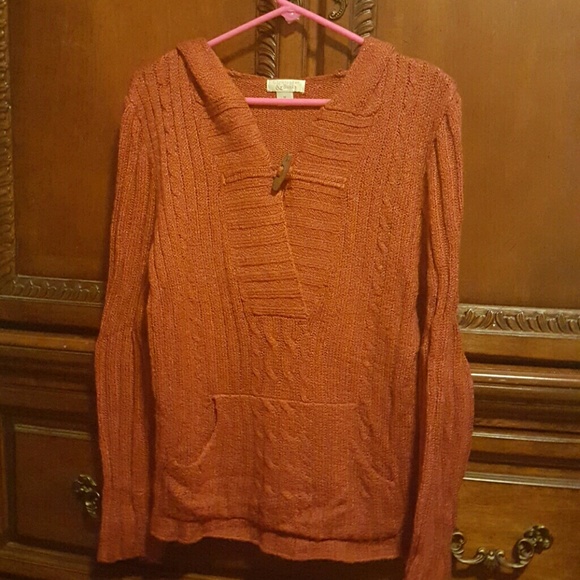 Christopher & banks long sleeve sweater hooded