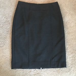 00P LOFT pencil skirt, charcoal gray