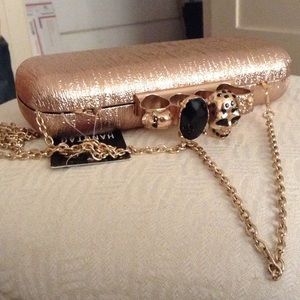 Gold skull clutch from justfab