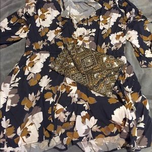 **Floral long sleep shorts romper