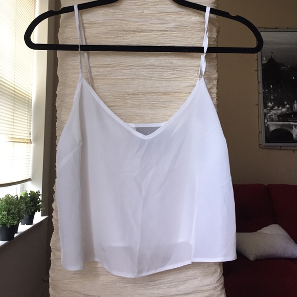ASOS cropped white tank