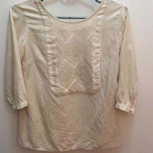 Eggshell Indian Embroidered Top
