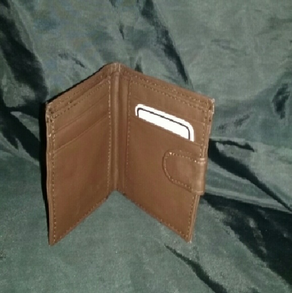 Brown leather wallet unisex