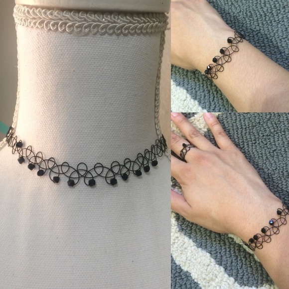 Choker Necklace, Bracelet & Ring - Picture 1 of 3