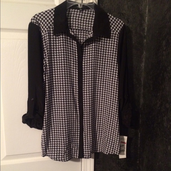 Houndstooth Blouse