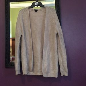 Oversized beige cardigan