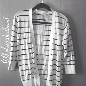 Downeast Black & White Striped Sweater