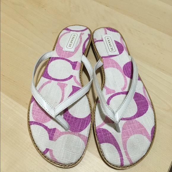 Coach leather sandals