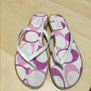 Coach leather sandals