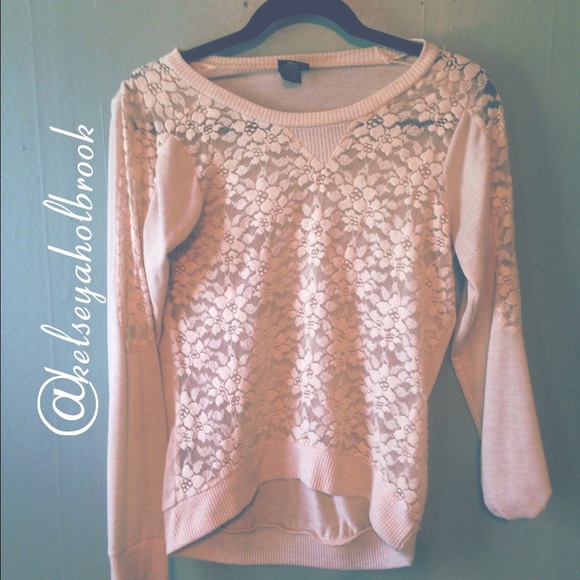 Cream Colored Lace Front Tee