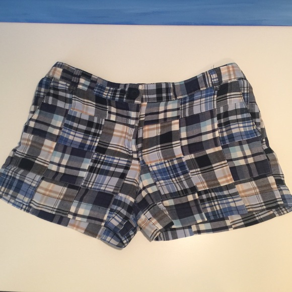 LOFT Plaid Cotton Shorts
