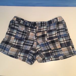 LOFT Plaid Cotton Shorts