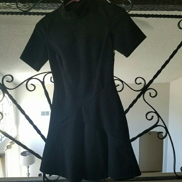 Bcbg black fit and flare dress