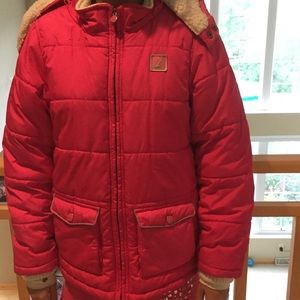 Nautica pink puffer coat XL(12/14)