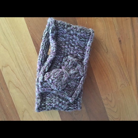 Purple knit headband