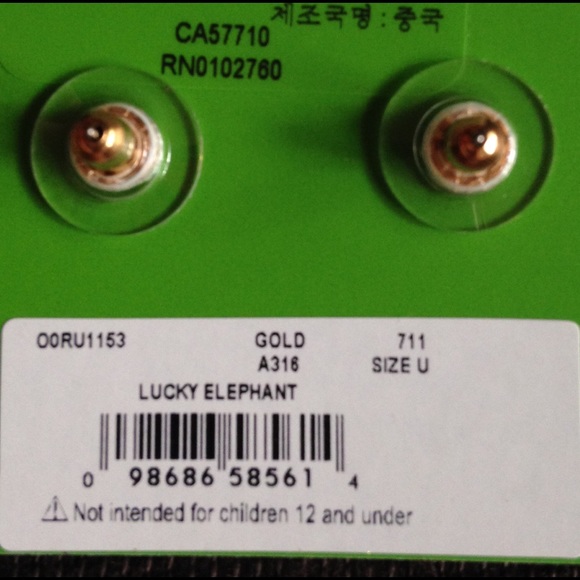 Kate Spade lucky elephant studs NWT - Picture 3 of 3