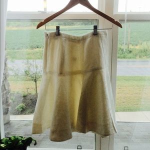 Jcrew knee length white skirt