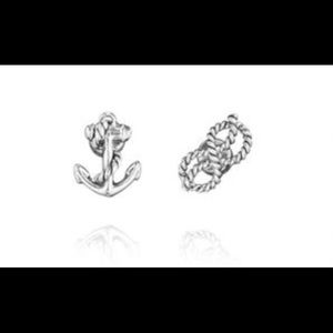 Chloe and Isabel Maritime Anchor and Knot Earrings