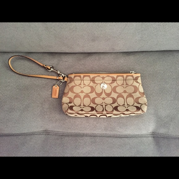 Coach Clutch with handle strap