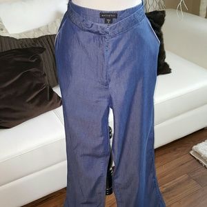 Chambray Wide leg Pants