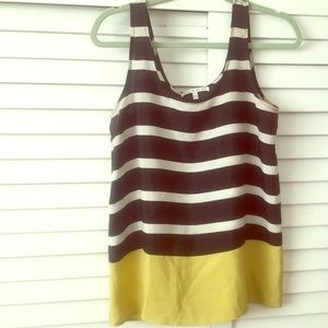 Black and white color block tank size L