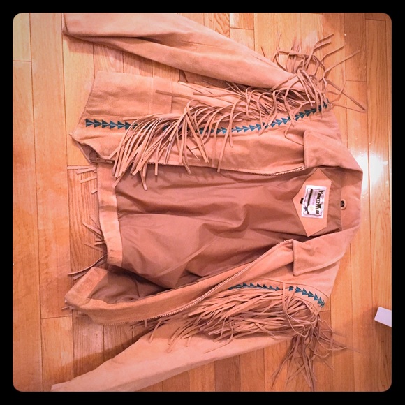 Vintage fringe suede jacket