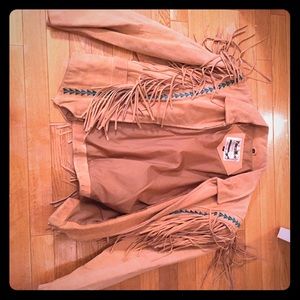 Vintage fringe suede jacket