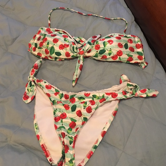 Cherry print bikini