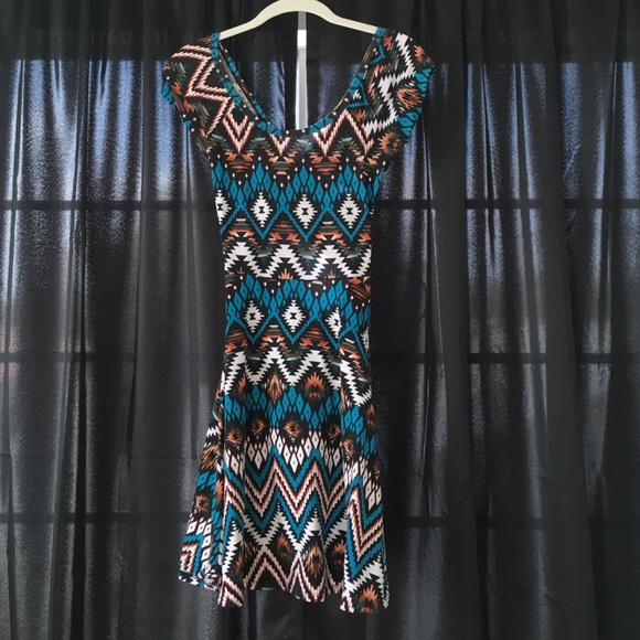 Aztec printed dress