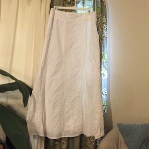 Talbots white cotton maxi skirt
