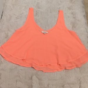 Coral Crop Tank Top