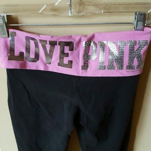 VS PINK Long black yoga pant bootleg