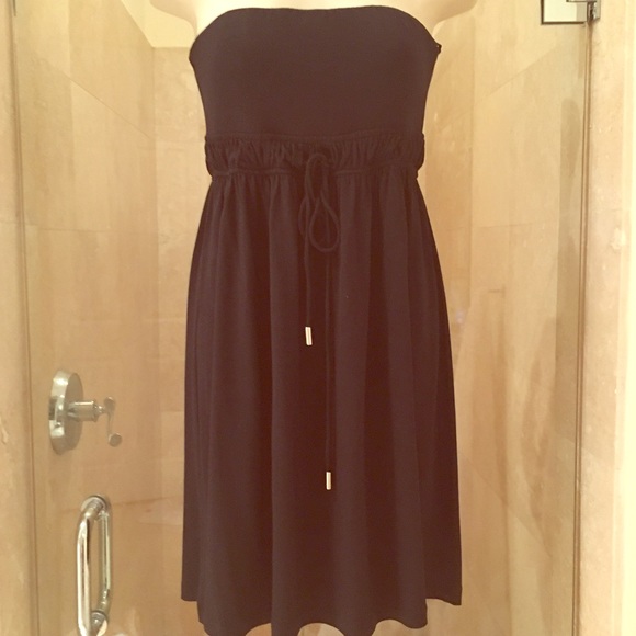 NWT Tart Black Strapless Dress Empire Waist Sz Med