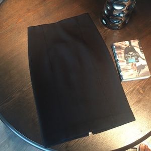 J Crew Zip-Black Surfer Pencil Skirt