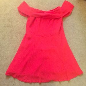 Red mini dress