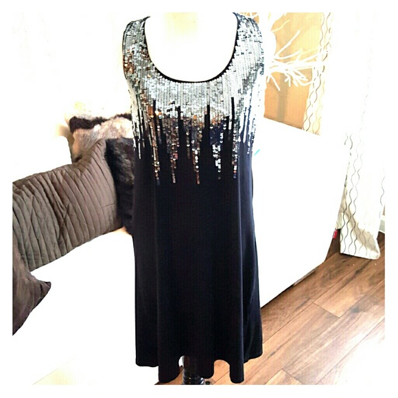 Black Sequin Dress