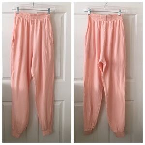 American apparel peach drop crotch pants small