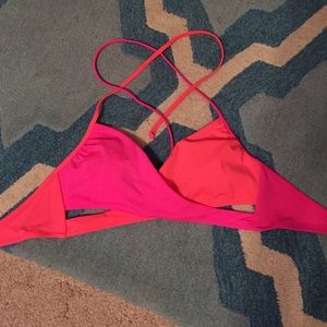 PINK halter wrap bikini top!