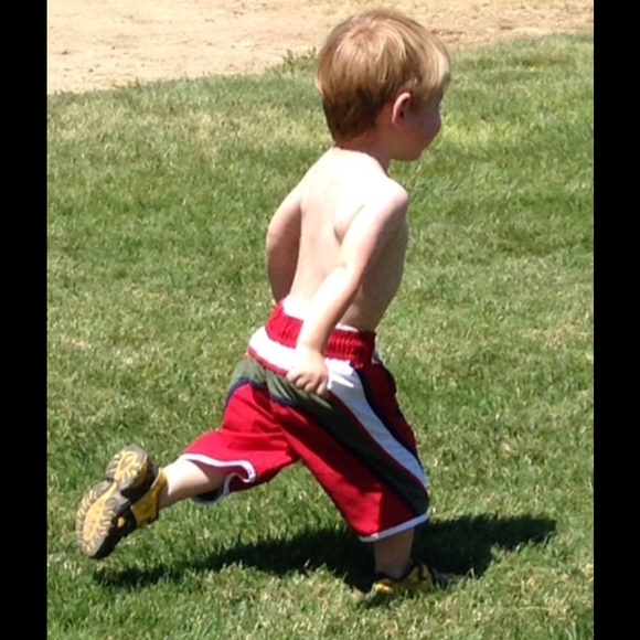Red/Navy/Army Green Long Beach Shorts