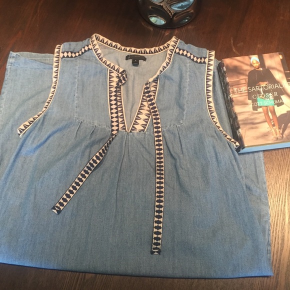 J. Crew Washed Chambray Dress